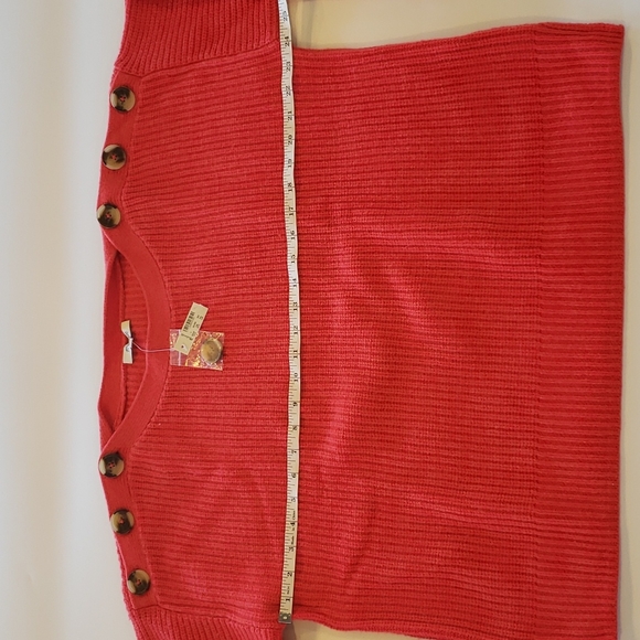 Madewell NWT Calloway Boatneck Sweater Large Merino Wool Blend Enamel Red - Picture 6 of 10